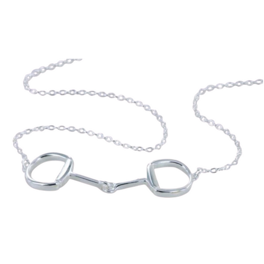 Sterling Silver Solo Snaffle Necklace