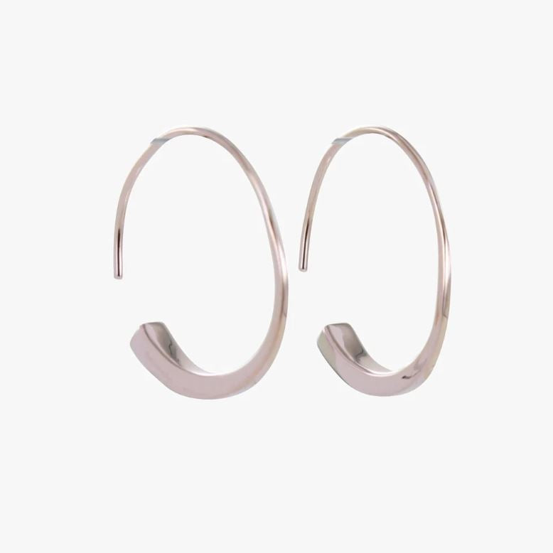 Sterling Silver  Farrier Nail Hoop Earring