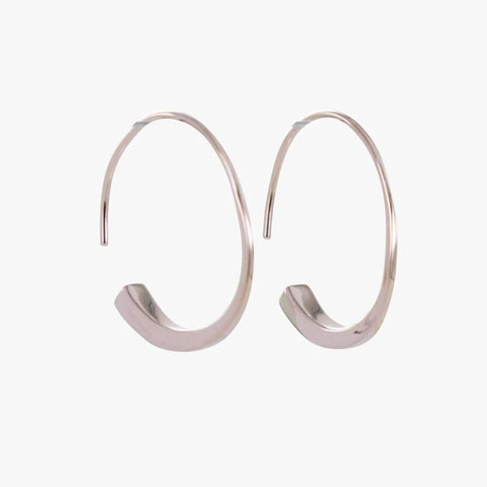 Sterling Silver  Farrier Nail Hoop Earring